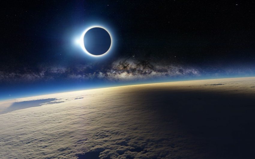 moon in space photography