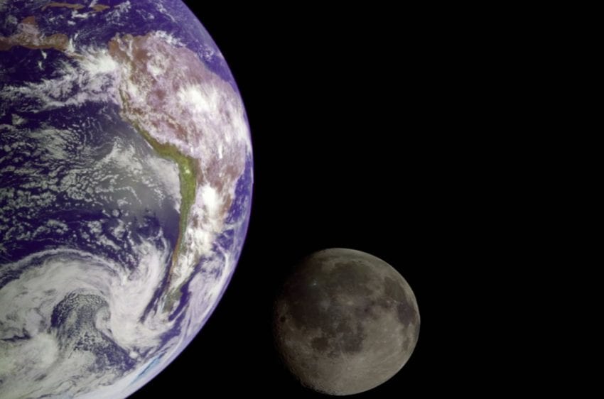 moon in space photography