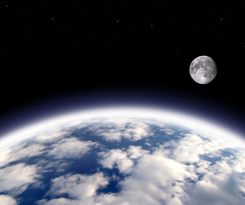 moon in space photography