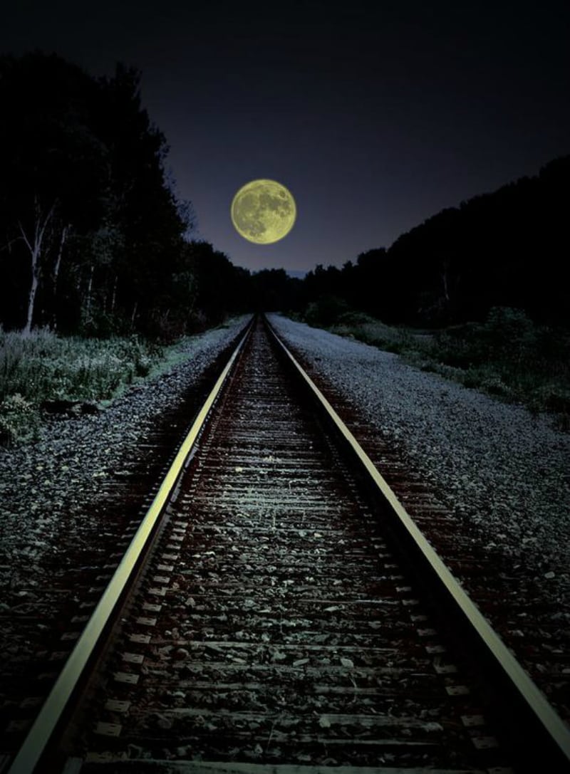 Track To The Moon Photograph by Emily Stauring